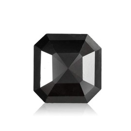 0.74 Cts of 5.37x5.19x2.32 mm AA Square Emerald Rose Cut (1 pc) Loose Treated Fancy Black Diamond (DIAMOND APPRAISAL INCLUDED)