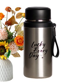 Thermal Water Bottle - 800ml Stainless Steel Thermal Tea Cup with Tea Infuser | Vacuum-Sealed, Portable Hydration Supplies for Car Travel Hiking Gym Workout Backpacking Outdoor