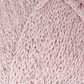 1 Skein YarnArt Elegance Sparkly Yarn,%88 Cotton%12 Metallic, 50 g (1.76 oz), 130 m (142 yd), Yarn Weight 2 : Fine-Sport, Light Pink - 108