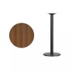 Belnick 24" Round Walnut Laminate Table Top With Base -