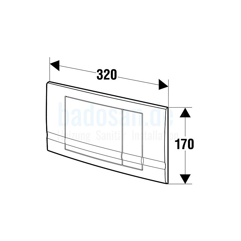 SCHWAB Riva Duo 227179 Push Plate with 2 Flushes White