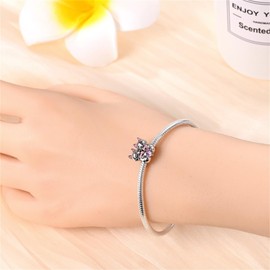 HONGRUI 925 Sterling Silver Charm for Women Bracelets and Necklace Fashion Bead Charms Clearance for Mother Daughter Sisters Friends Jewelry Gift (Pink Cat)