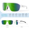 B.N.U.S Sports Shield cycling Sunglasses for men and women UV