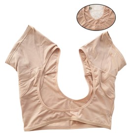 HEALLILY Underarm Armpit Sweat Pads Armpit Guard Shields Absorbing Sweat Deodorant Underwear Vest for Women (Skin Color Size L)