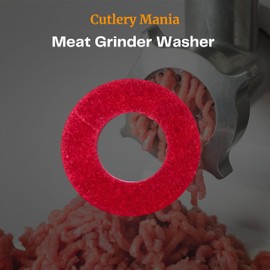 Cutlery Mania #22 Fiber Commercial Meat Grinder Washer (4-Pack) | 1-1/2" OD X 7/8" ID X .125" Thick, Washers are Black | 4-Pack