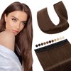 Elailite Clip-In Real Hair Extensions, #4 Medium Brown, 20 cm,
