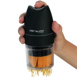 One Touch Hands Free Automatic Cheese Grater Black Plastic