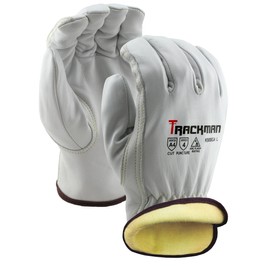 Stauffer Trackman Premium Goatskin Leather, Kevlar lined, Cut Resistant Work Gloves (Extra Large)