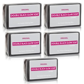 Relumins Black Soap with Plant-Based Extracts – 120g Face & Body Bar for All Skin Types – Gently Helps Improve the Appearance of Uneven Skin Tone, Blemishes, and Dullness x 5 Bars