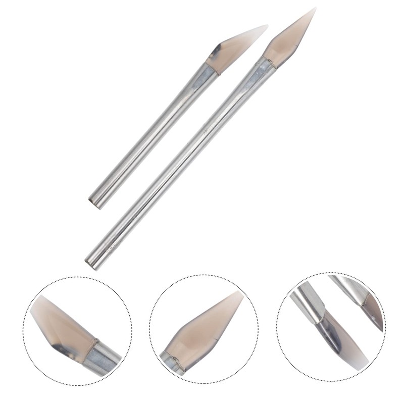 COHEALI 2pcs Agate Burnisher with Handle Jewelry Polishing Tool for