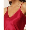 cheibear Women's Pajamas, Satin Sleep Dress, Pajamas, Silky Cami Strap