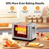 KOK 2 Slice Touch Screen Toaster, Stainless Steel Smart Toaster