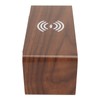 Wooden Digital Alarm Clock Yellow LED Display Adjustable Dimmer Weekday