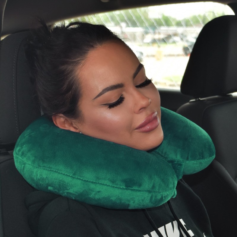 Wolf Essentials Adult Cozy Soft Microfiber Neck Pillow, Compact, Perfect