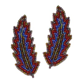 Expo International Native Inspired Feather Beaded Patch 2 Pack-2 3/4" x 1" Applique, Multi Colors