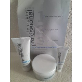 Avon Clearskin Professional Trial Size Correcting Lotion/Toner Pads/ Scrub Set