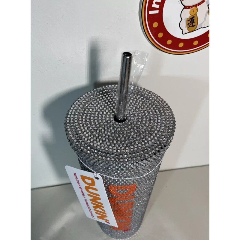 Dunkin' Donuts Dunkin’ Stainless Steel Holiday Sparkly Tumbler