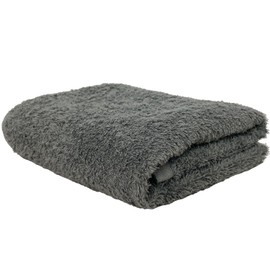 :re Repeat Sign Daily Towel [Fluffy] Face Towel, Thin, Quick Drying, Gray, 100% Cotton, Absorbent, Petite Pla, Approx. 13.4 x 31.5 inches (34 x 80 cm)