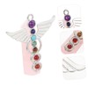 Gatuida Delicate Angel Hexagonal Column Crystal Stone Pendant Ornament for
