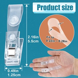 Isslly 10 PCS Plastic Garden Flag Clips, Lawn Yard Flag Pole Clips, Garden Flag Stoppers for Small Flag Poles Stand -Clear