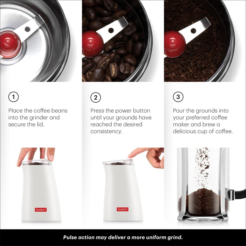 Bodum C-Mill Electric Blade Coffee and Spice Grinder, Stainless Steel