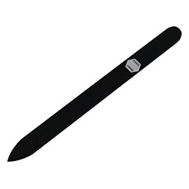 Brajek B-01 Glass Nail File, 5.5 inches (140 mm), Single Sided Type, All Colors, Black