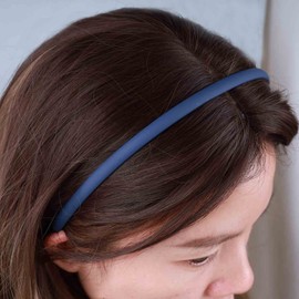 Yheakne Vintage Headband French Hair Bands Multicoloured Resin Headbands Plastic Plain Hair Band Hoop Decorative Hairpiece Hair Accessories for Women and Girls (Blue)