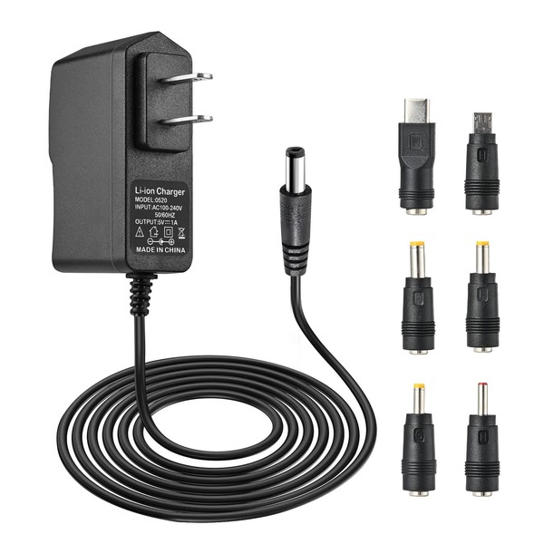5V 1A 2A Charger Power Cord for Victrola Suitcase Turntable