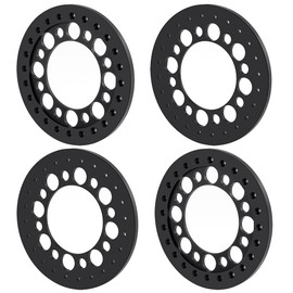 RCLIONS 4pcs Aluminum Metal 2.9" Beadlock Wheel Rim Replacement Ring for RC Crawler Car SCX6 2.9inch Beadlock Wheels (Black)