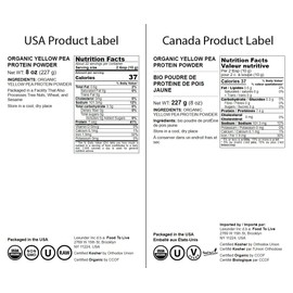 Food to Live Organic Pea Protein Powder, 8 Ounces – Made from Non-GMO Yellow Peas, 80% Protein, Keto, Vegan, Kosher, Raw, Unflavored, Unsweetened, Non-Irradiated. Bulk. Great for Baking and Smoothies