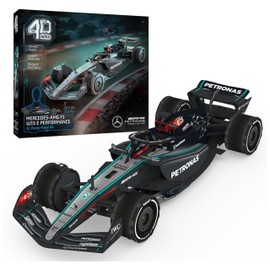 4D Build, Mercedes-AMG F1 W15 3D Puzzle Model Kit with Stand, 153 Pcs, F1 Car Desk Décor, Building Toys, 3D Puzzles for Racing Fans 12+