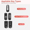 SHANGHONG Compatible with Mazda Key Fob Cover with Keychain Leather