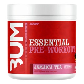 Suplemento Polvo Raw Nutrition Pre Entrenamiento Sabor Jamaica Tea 390g