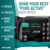 Pure Active XXL Adult Wipes for Elderly, No Rinse Hygiene