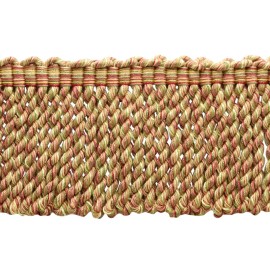 DÉCOPRO Clay, Alpine Green, Maize, Cajun Spice, Blush/3" Bullion Fringe/BFDK3/6 Yards