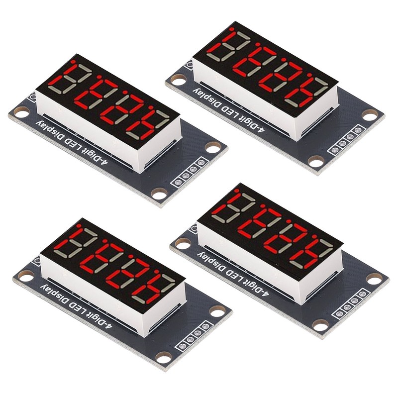4 Sets Digital Tube Display Module LED 4 Digit 7
