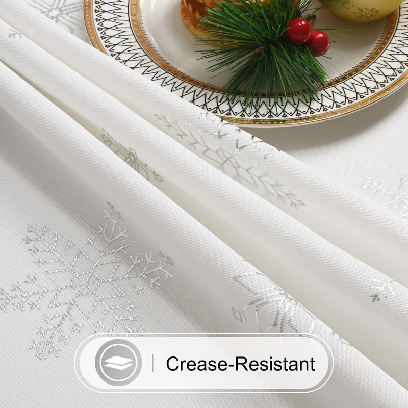 Alishomtll Christmas Tablecloth Table Cover Waterproof Table Cloth Rectangular Wipe