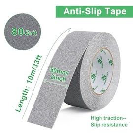 BOMEI PACK 6 rollos Cinta Antideslizante, 50mm x10m, Cinta Adhesiva Antideslizante para Escaleras, Peldaños, Escalones en Interiores y Exteriores, Tir