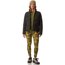 BASS OUTDOOR Women’s Puffer Jacket with Stand Collar and Zip Pockets, Black, Small