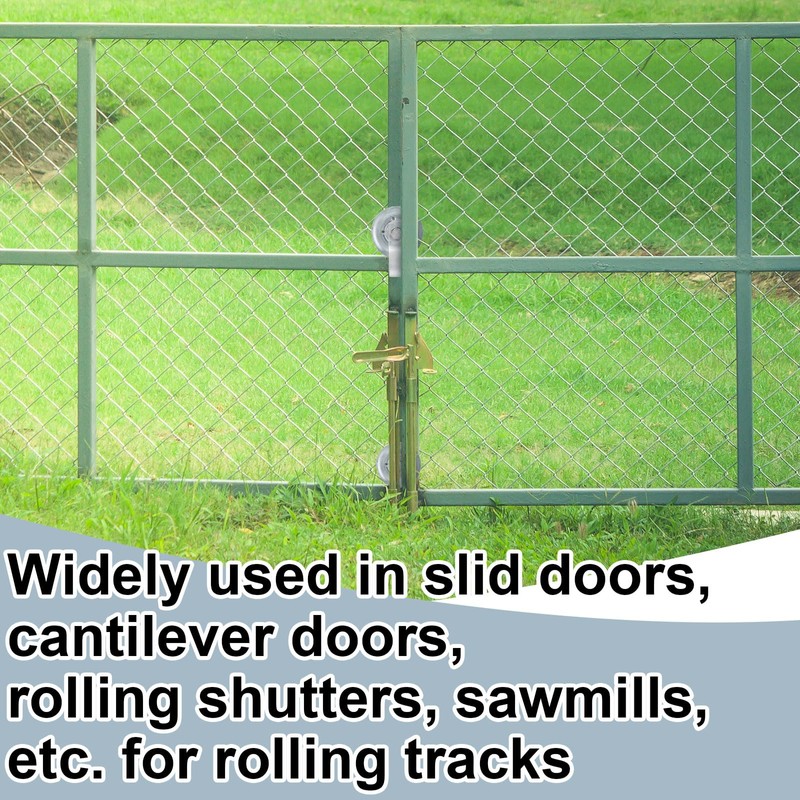 Pasimy 4 Pcs 5'' Sliding Gate Roller Galvanized Steel Pipe