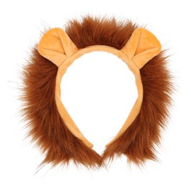 Lion Costume Children's Headband, Lion Headband with Ears and Mane, Plush Lion Ears Headband, Animal Ears Costume Headband, Lion Costume Hair Accessories for Fancy Dress Carnival Theme Party Costume