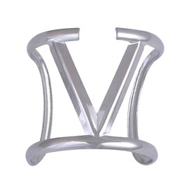YTDYTD Metal V Cuff Bracelet Women - Hollow Bangle Punk Vintage Silver