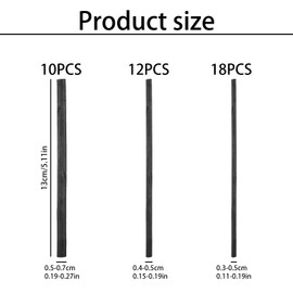 Tabanzhe Charcoal Sticks 40 Pcs Black Willow Charcoal 3-5mm, 4-5mm 5-7mm Sizes Drawing Pencils Set Tools for Artists DIY Sketching Shading