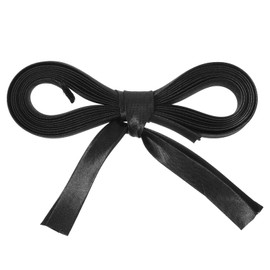 Women's Tie Back for Wedding Bridal Gown, 196.8 Inches/5 m Length 0.3 Inch Width Black Adjustable Lace up Dress Cord Back Corset Ribbon Replacement, Satin Adjustable Dress Sash Cord Replacement