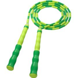Jump Rope, Adjustable Length Tangle-Free Segmented Soft Beaded Skipping Rope, Fitness Jump Rope (Green)