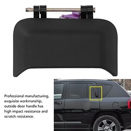 Manija Exterior de Puerta Trasera Izquierda 05115827AF Negra, Fácil Instalación para Accesorios Exteriores de Auto