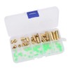 T0048 75PCS 5size Brass Weights Fishing Sinkers with 5size Plastic