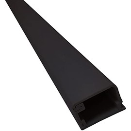 Electriduct (SM1) Small Latching Surface Cable Raceway Wall Wire Concealer and Cord Manager - 58" Stick - Black