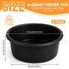 MAQUITA 4Pcs Rubber Feed Pan, Utility Feed Bucket, 1 Gallon