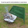 Camping Windbreak Green Stove Outdoor Foldable Windscreen for Garden Grill